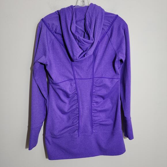Athleta full 2way zip purple Rishi athletic hooded jacket woman's size small - Picture 4 of 16